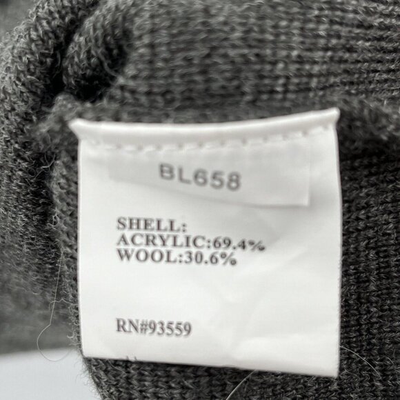 Anthropologie Pepe Peluso Women's Sweater Long Faux Fur Collar Large Wool *READ* - Picture 6 of 9